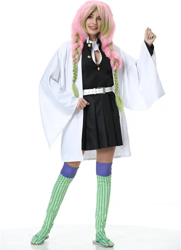 Vista 6 de Deaboat Disfraz de cosplay para niño y niña, disfraz de Halloween, traje de kimono de anime