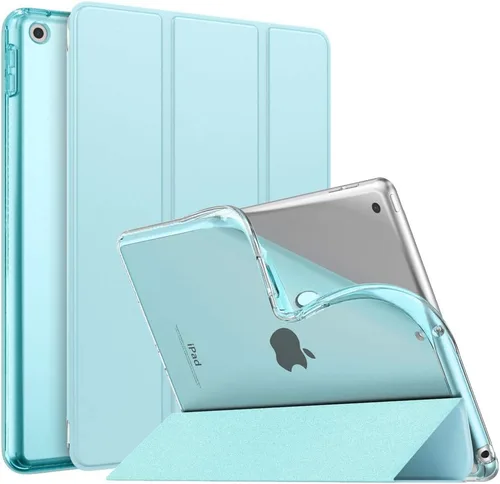 Vista 22 de MoKo Funda compatible con iPad de 9ª/8ª/7ª generación de 10.2 pulgadas (2021/2020/2019), delgada y ligera funda inteligente con protector trasero