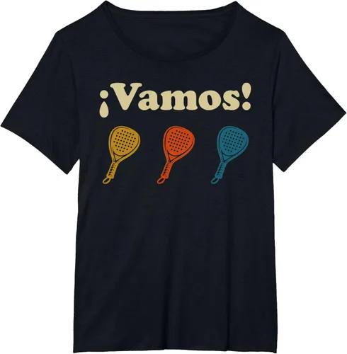 Vista 24 de Camiseta Vamos Padel Player Sport en Español Retro Hombre