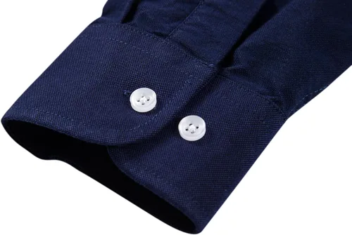 Vista 6 de MUSE FATH Camisa de vestir Oxford para hombre - Camisa de manga larga de algodón casual de ajuste regular