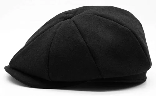 Vista 4 de Sombrero Gatsby clásico de Newsboy para hombre mezcla de lana vintage de hiedra plana tabique regalos para novio MLXL