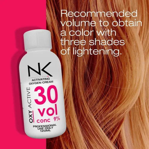 Vista 4 de NK Professional Care OXY ACTIVE Crema Oxigenada Activadora. Desarrollador de peróxido en crema. Complemento ideal para tintes y blanqueadores. Vol