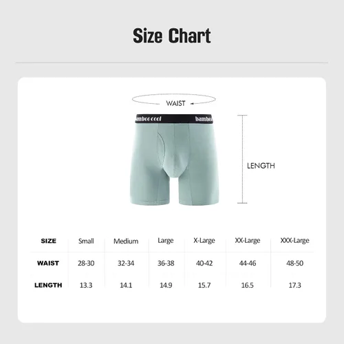 Vista 6 de BAMBOO COOL Mens Underwear Boxer Briefs with Fly Soft Comfortable Breathable Underwear for Men Multipack