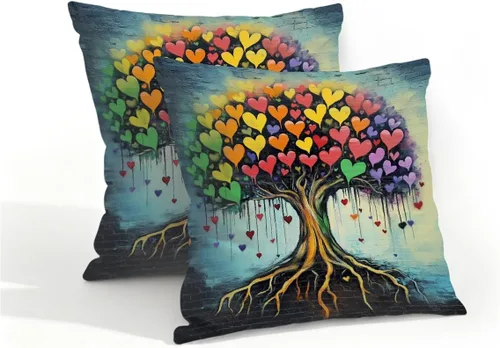 Vista 68 de Juego de 2 fundas de almohada impermeables para exteriores, 16 x 16 pulgadas, fundas de almohada decorativas de patio para muebles de jardín, sofá