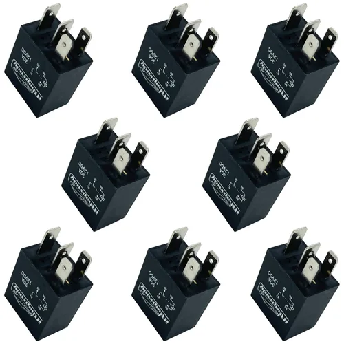 Vista 4 de Relé de arranque multiusos Spst de 12vdc 30amp de 4 pines, relés de reemplazo automotriz