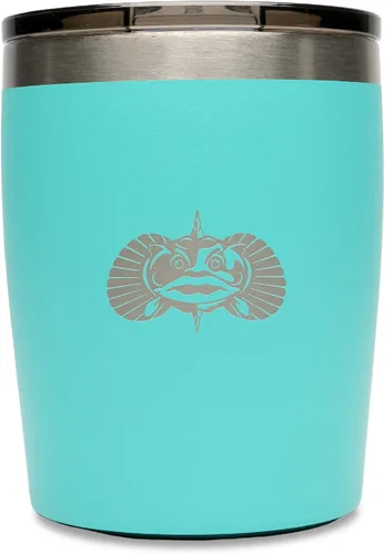 Vista 10 de Toadfish Paquete de 2 vasos de acero inoxidable con aislamiento de doble pared de 10 onzas sin vuelco, con bandeja para bolas de hielo y tapa fácil