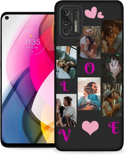 Vista 21 de Funda personalizada para Motorola Moto G Stylus 2020 con nombre de foto, texto y foto, GStylus personalizado -20 funda suave y fina (negro) de 6.4