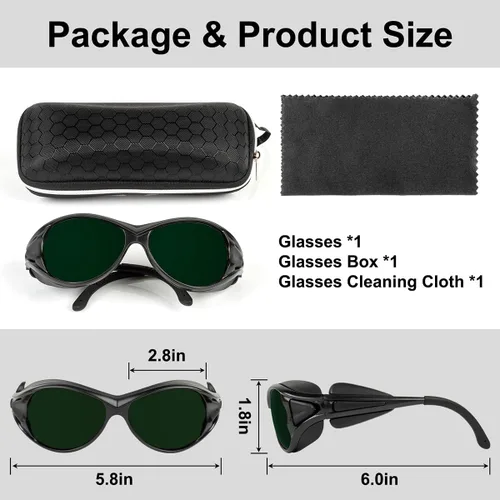 Vista 7 de Gafas de Terapia de Luz Roja, Gafas de Seguridad Láser IPL 200-2000nm para Depilación Láser y Terapia de Luz Roja, terapia de luz infrarroja