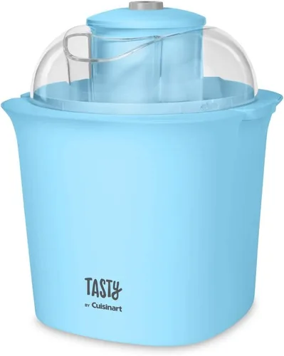 Vista 7 de Tasty by Cuisinart ICM100TBL Máquina para hacer helados, 8.71 pulgadas de largo x 8.71 pulgadas de ancho x 10.49 pulgadas de alto, azul