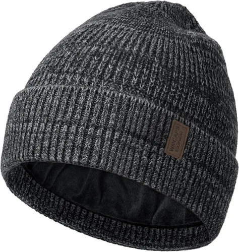 Vista 10 de Wmcaps – Gorro de invierno para hombre y mujer, gorro de punto suave y cálido con forro vellón Verde militar