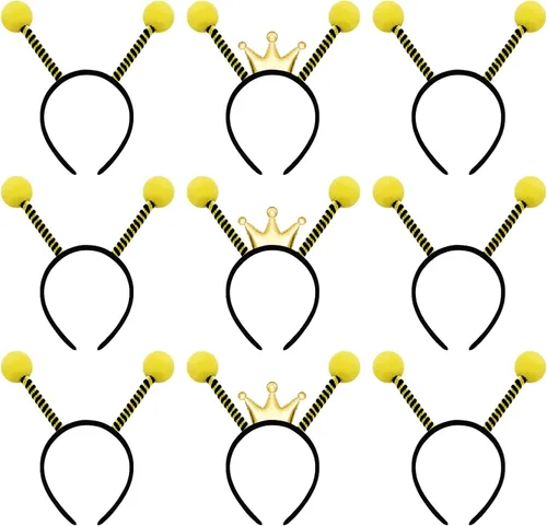 Vista 9 de FRCOLOR 9Pcs Bee Headbands for Party Bee Tentacle Headbands Bee Hair Hoop Tentacle Hair Band Costume Headband for Kids Adult
