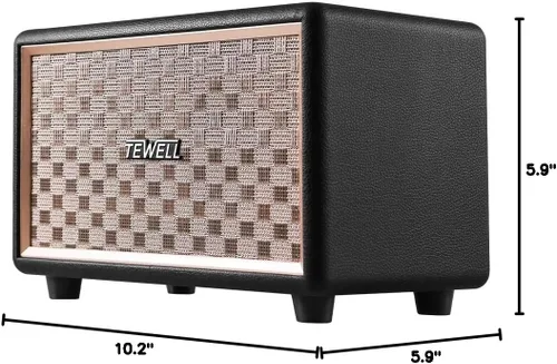 Vista 10 de Altavoz para el hogar con audio premium Bajos ricos, dial giratorio para control de volumen Interruptor de cambio, Bluetooth inalámbrico