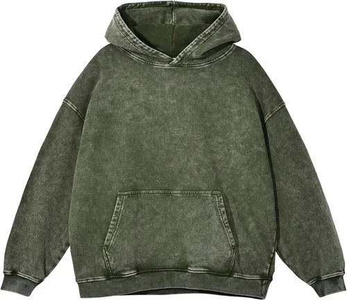 Vista 11 de CHAIRAY Sudaderas con capucha de gran tamaño para mujer, sudaderas con capucha de peso pesado para mujer, sudaderas con capucha vintage con lavado