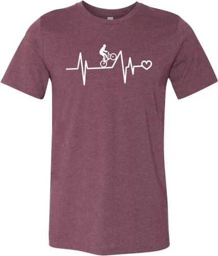 Vista 3 de Bicycle Heart Beat Shirt, Bicycle Lover Gift, Biking T-Shirts, Mountain Bike Shirt, Bmx shirt, Cycling Shirt, Funny Velo Shirt, Tandem Biker