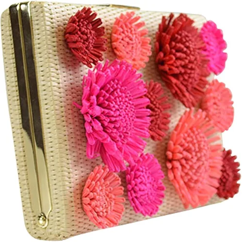 Vista 3 de Kate Spade New York Embrague Floral Emanuelle Montigo Avenue Natural, Natural