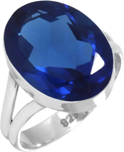 Vista 52 de Anillo hecho a mano de plata de ley 925 genuina grueso con piedras preciosas naturales ágata, cuarzo rosa, lapislázuli, ámbar ovalado, joyería