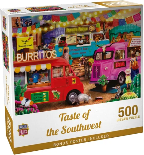 Vista 3 de Masterpieces Rompecabezas de 300 piezas para adultos y familias – Taste of the Southwest – 19.25 x 26.63 pulgadas