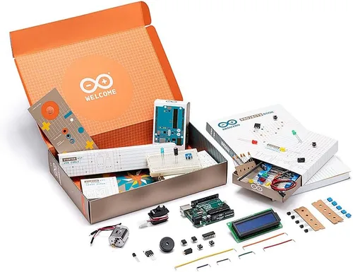Vista 2 de Arduino K000007 kit para principiantes, oficial, en inglés, con libro de 170 páginas