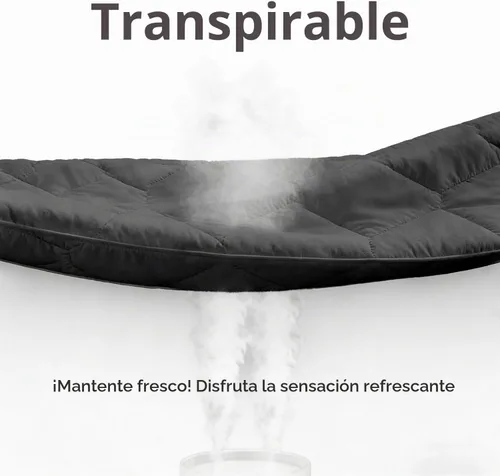 Vista 4 de Ruili Protector de colchón tamaño individual, impermeable, lavable, sin Patrón-1-gris
