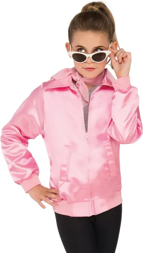Vista 4 de Rubie's Chaqueta para disfraz de Grease para niñas, L, Rosado