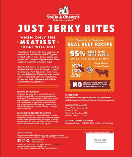 Vista 2 de Stella & Chewy's Golosinas de Carne Seca Premium de Res para Perros - Bocados de 95% Carne Real para Estómagos Sensibles - Golosinas Naturales