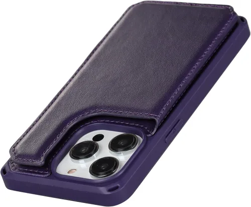 Vista 8 de Cavor Funda para iPhone 14 Pro Max con Tarjetero, Funda Cartera para iPhone 14 Pro Max para Mujeres y Hombres, Soporte de Tarjetas de Crédito