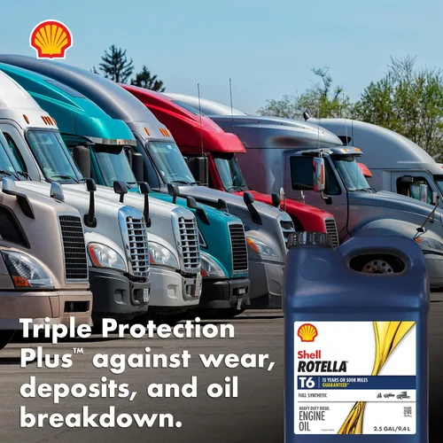 Vista 7 de Shell Rotella T6 - Aceite de motor totalmente sintético 5W-40, 2.5 galones (paquete de 2)