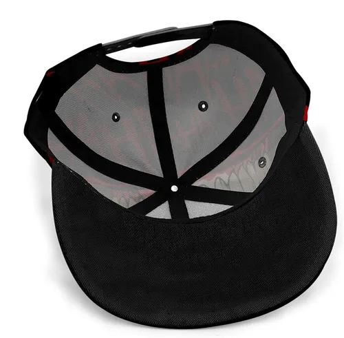Vista 6 de Gorra de béisbol de ala plana de Joker, gorra de béisbol ajustable, gorra de hip hop, sombrero de camionero para hombres y mujeres, color negro