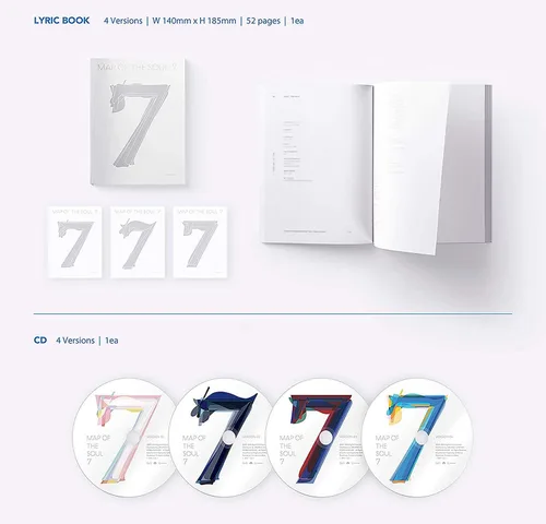 Vista 4 de Bighit Ent BTS Bangtan Boys - MAPA del alma: 7 [1 ver. Set] 1 álbumes+Juego de tarjetas fotográficas adicionales