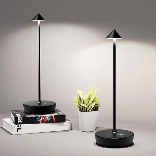 Vista 17 de Lámparas de mesa inalámbricas recargables, 6000 mAh, funciona con pilas, lámpara de escritorio LED para exteriores, impermeable, portátil, táctil