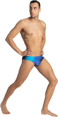 Vista 4 de ARENA Men's Team Color Print 3-inch Brief Athletic Training Swimsuit Bathing Suit