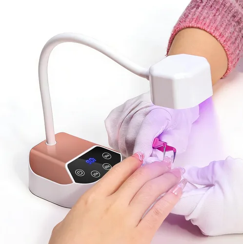 Vista 9 de Lámpara de uñas UV: 36W Mini luz UV para esmalte de uñas de gel 50mW/cm² Luz LED recargable de uñas de cuello de cisne Secador de uñas con 12 LED, 4