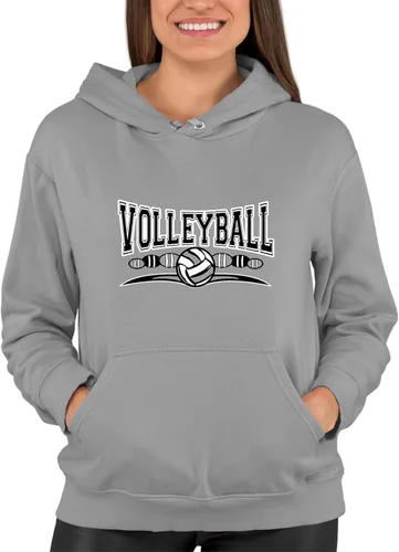 Vista 5 de Go All Out Sudadera con capucha para hombre y mujer con diseño fresco de voleibol