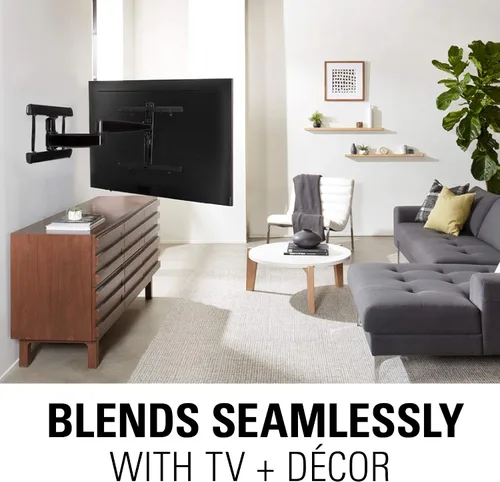 Vista 9 de SANUS Soporte de pared para TV de movimiento completo para televisores de 42" a 90" de hasta 125 libras – Extiende, gira e inclina - Instalación DIY