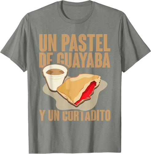 Vista 43 de Funny Cuban Coffee Guayaba Guava Breakfast T Shirt T-Shirt Asphalt Grey
