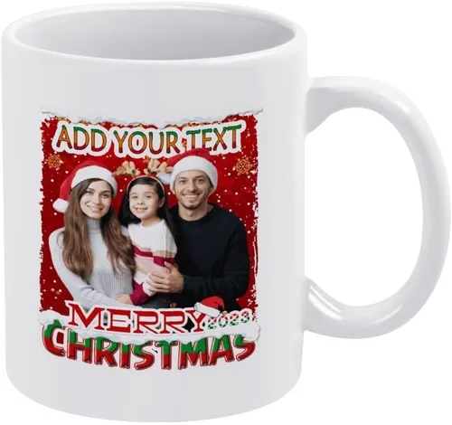 Vista 21 de Taza de café personalizada con diseño de taza de café personalizada con texto fotográfico y logotipo, regalos personalizados de Navidad para hombres