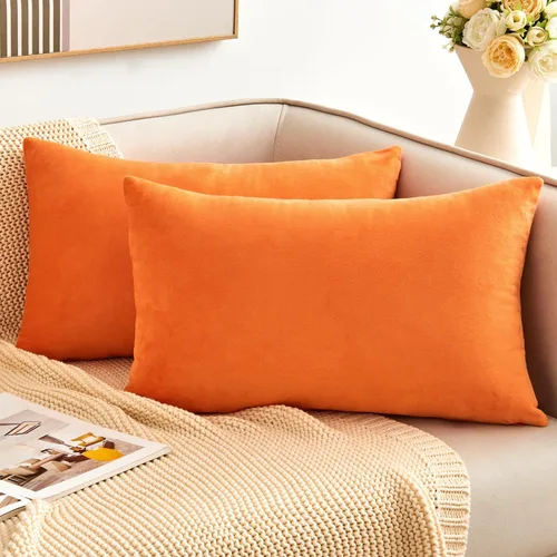 Vista 10 de Juego de 2 fundas de almohada decorativas de terciopelo de 16 x 16 pulgadas, fundas de almohada negras suaves para sofá, cama, sala de estar