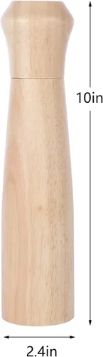 Vista 2 de KKC HOME ACCENTS Molinillo de pimienta de madera, molinillo de pimienta de madera, recargable, 10 pulgadas, madera de goma, molinillo de sal, núcleo