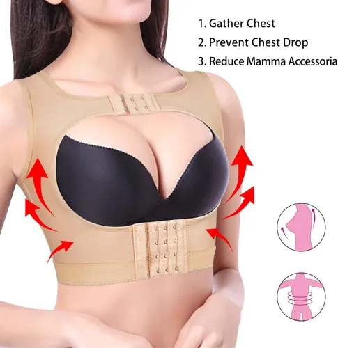 Vista 3 de BRABIC Sujetador push-up moldeador de postura para mujer, soporte de pecho, chaleco moldeador