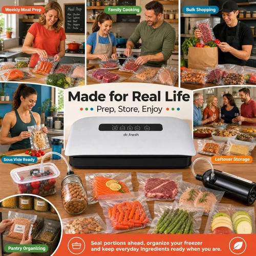 Vista 6 de Máquina selladora al vacío V20 para alimentos 80kPa con VAC externo