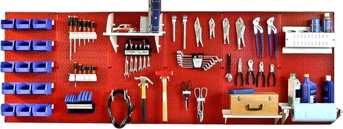 Vista 10 de Organizador de herramienta control de pared 30-WRK-800WB panel perforado mesa de trabajo de metal, master, 30-WRK-800 BUB Tablero de clavijas azul