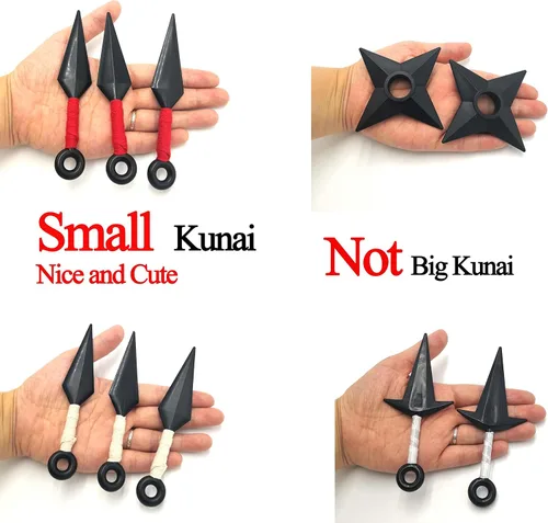 Vista 6 de BMARLF Ninja Cosplay Kunai - Juego de 10 piezas de accesorios de plástico Ninja