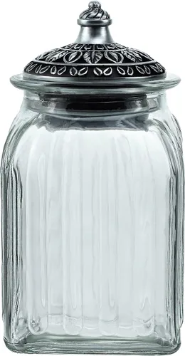 Vista 15 de Tarro de cristal vintage para dulces con tapa, tarro de alimentos, frasco de nueces, joyero, para boda, dulces, bufé, almacenamiento de cocina