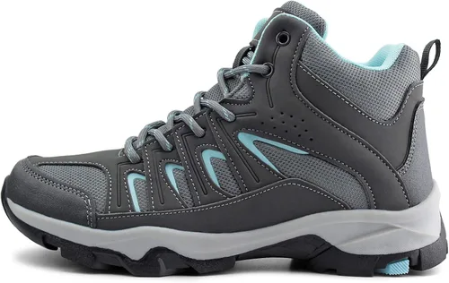 Vista 3 de JABASIC Womens Mid Hiking Boots Lightweight Outdoor Trekking Shoes