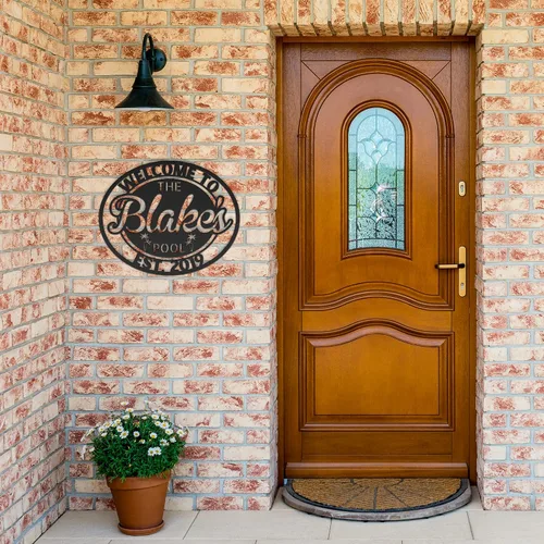 Vista 2 de Personalized Backyard Pool Metal Sign/Outdoor Wall Decor/Metal Wall Decor/Pool Decor/Personalized Home Decor/Metal Wall Art/Perosnalized Gift