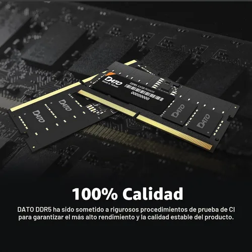 Vista 7 de DATO DDR5 SODIMM 32GB Kit 16GBx2 RAM para Laptop 5600MHz PC5-44800 CL46 1.1V 262-Pin Sin ECC no tamponado dimm, Módulo de memoria para Notebook
