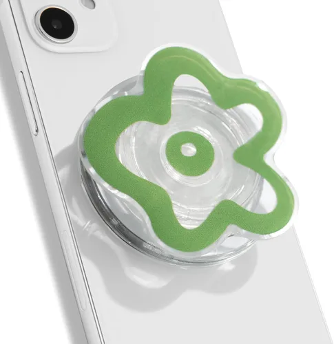 Vista 11 de OnTheGrip Lindo Diseño Transparente en Forma de Flor de Margarita Soporte de Teléfono Móvil Plegable Multifuncional para Smartphone, Tablet