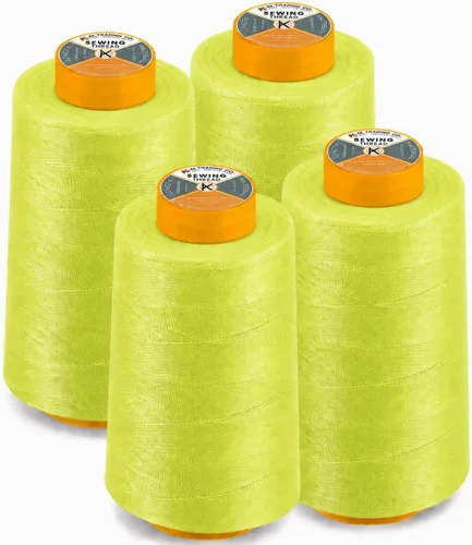 Vista 8 de AK Trading Paquete de 4 Conos de Hilo de Coser Multiusos Aqua (6000 Yardas Cada Uno) de Carretes de Hilo de Poliéster de Alta Resistencia a la Agua