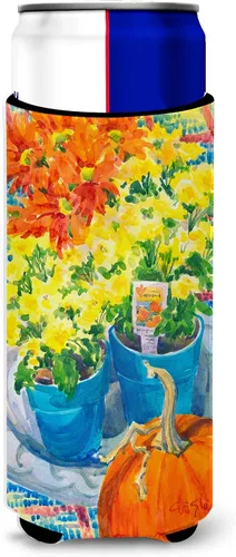 Vista 36 de Caroline's Treasures 6015LITERK Flower – Bird of Paradise Botella de vino Hugger Botella Enfriador de Frigorífico Hugger Funda Abrazadora Lavable a