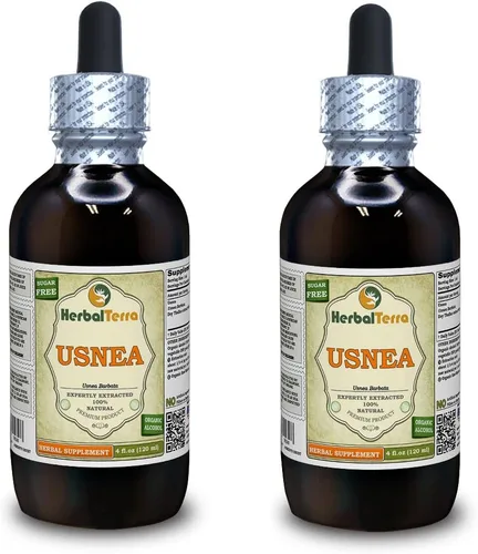 Vista 5 de Herbal Terra LLC Usnea (Usnea barbata) Glicerita, extracto líquido sin alcohol de talo seco, 2 onzas